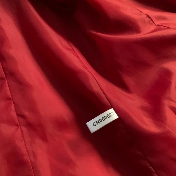 Red PVC Pea Coat - Picture 10 of 10